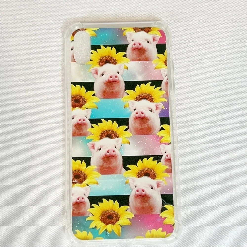 Pig and Sunflower iPhone XS Max Case Cover